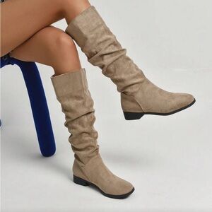 Stylish Tan Knee-High Women's Boots